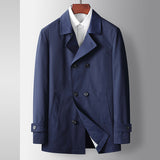 Men's Light Luxury Lapel Double-breasted Trench Coat Business Trend Jacket