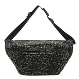 Retro Leopard Print Chest Bag Casual Canvas Large Capacity Fashionable And Versatile