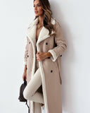 Winter Jacket With Belt Fashion Double Breasted Lapel Windbreaker Women's Long Trench Coat Mid-length Overcoat Clothing