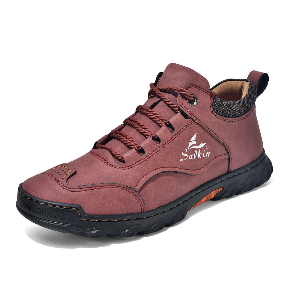 Comfortable Flat Lace-up Casual Shoes For Hiking