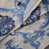 Women's Long Sleeve Loose Metallic Print Casual Shirt