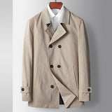 Men's Light Luxury Lapel Double-breasted Trench Coat Business Trend Jacket