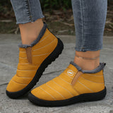 Plus Size Cotton Boots Fleece Lined Padded Warm Keeping Casual Shoes