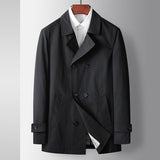 Men's Light Luxury Lapel Double-breasted Trench Coat Business Trend Jacket