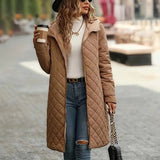 Rhombus New Loose Hooded Cotton Casual Jacket