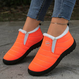 Plus Size Cotton Boots Fleece Lined Padded Warm Keeping Casual Shoes
