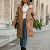 Rhombus New Loose Hooded Cotton Casual Jacket