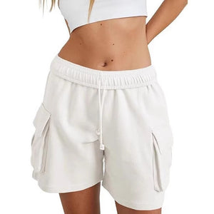 Women's Fashion Loose Casual Drawstring Cargo Shorts