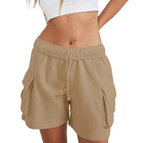 Women's Fashion Loose Casual Drawstring Cargo Shorts