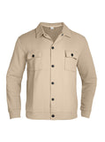 Casual Jacquard Checkered Loose Knit Work Shirt For Men