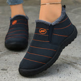 Plus Size Cotton Boots Fleece Lined Padded Warm Keeping Casual Shoes