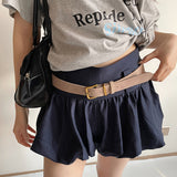 Suede Belt Women's Preppy Style With Skirt Jeans Strap Decoration