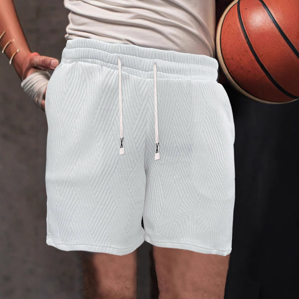 Men's New Drawstring Loose Brushed Skin-friendly Casual Sports Shorts