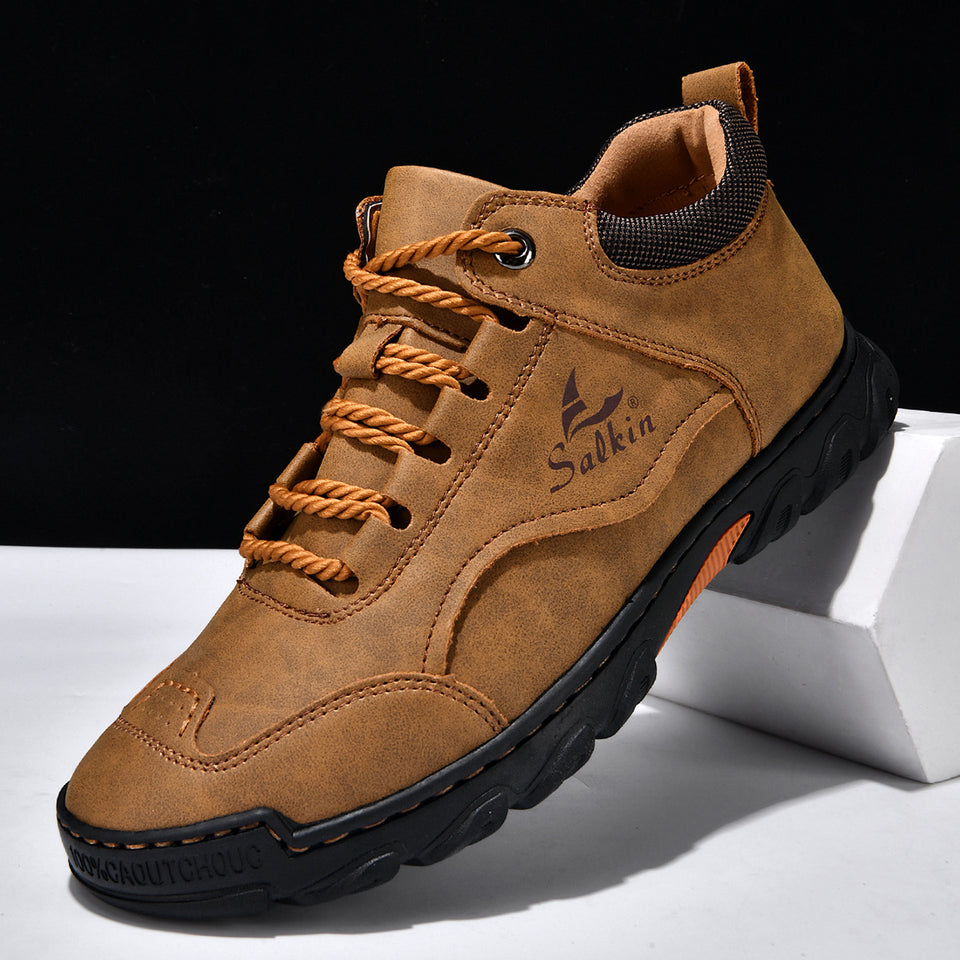 Comfortable Flat Lace-up Casual Shoes For Hiking