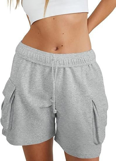 Women's Fashion Loose Casual Drawstring Cargo Shorts